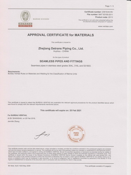 BV Certification
